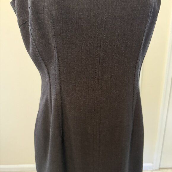 Dolce & Gabbana grey square neck virgin wool mini sheath dress Sz 44 US Sm/Med - Picture 7 of 12